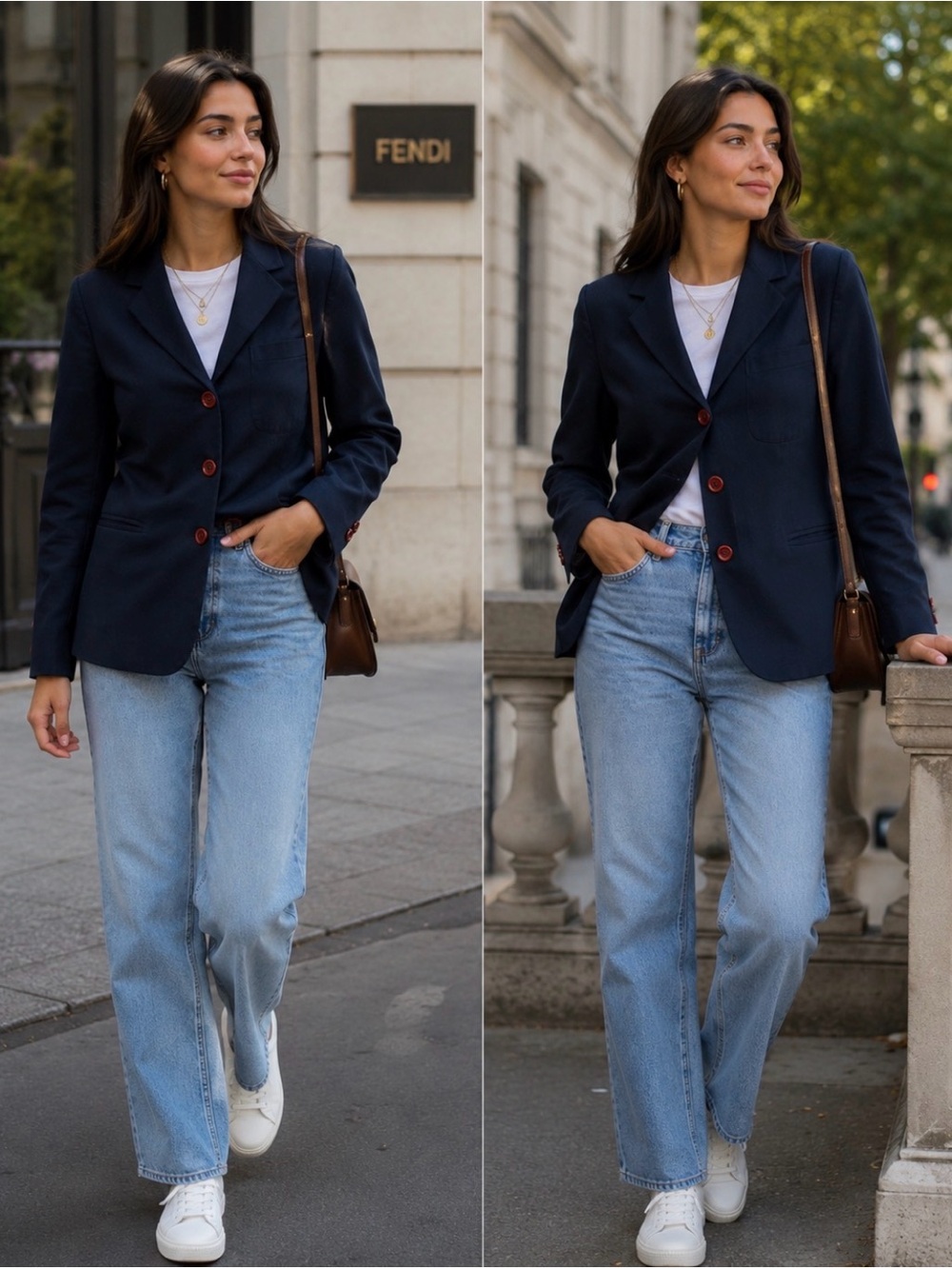 Vintage Fendissime by Fendi Navy Blazer Women’s Made in Italy